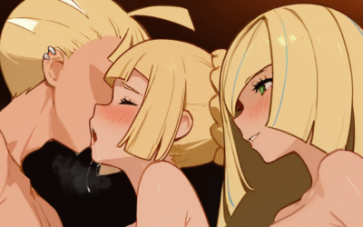 Gladion, Lusamine and Lillie Threesome