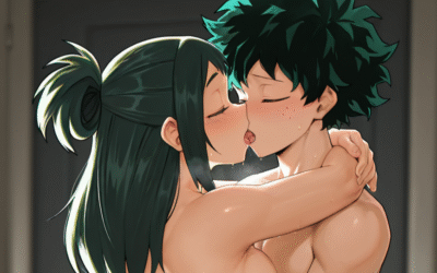 Midoriya Inko and Izuku