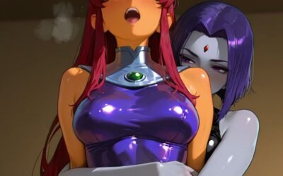 Starfire and Raven Futa 2