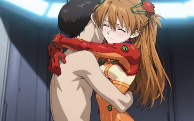 Asuka Test Plugsuit and Shinji 3
